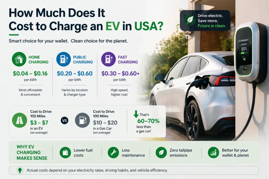 EV charging cost in USA