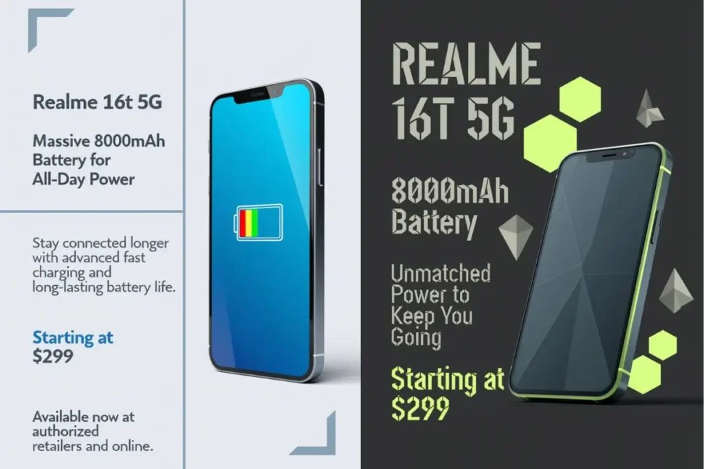 Realme 16T 5G 8000mAh Battery: Expected Specs, Price & Features 1 Realme 16T 5G 8000mAh Battery